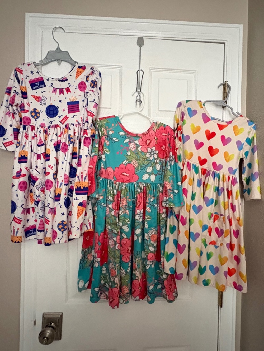 3 Mila and Rose 3/4 SLEEVE POCKET TWIRL DRESS size 5-6